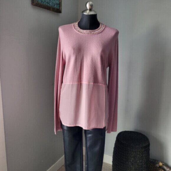 Mismash Long Rose Beaded Sweater Size Small - Picture 8 of 13